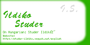 ildiko studer business card